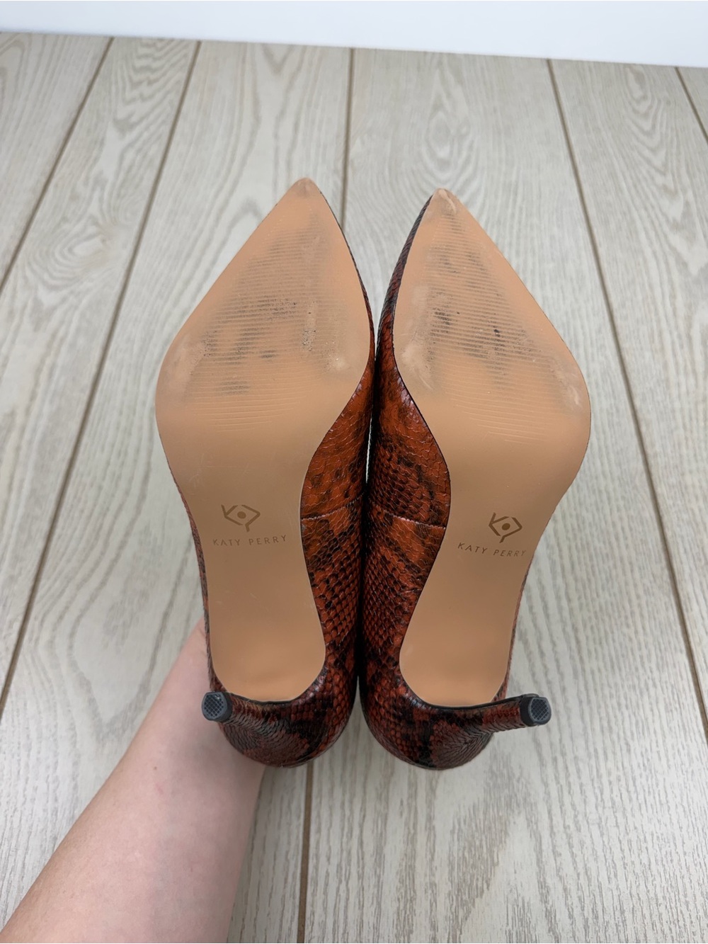 Katy Perry The Revival Pointed Toe Pump 8.5M Nutshell Multi Snake Python $98 - Picture 7 of 8